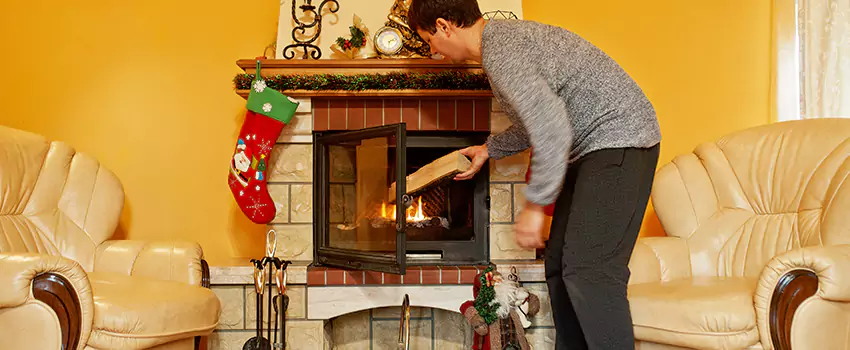 Rusted Metal Fireplace Restoration in South Elgin, Illinois